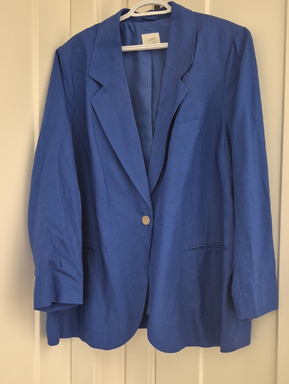 H&M Linen-Blend Sky Blue Blazer